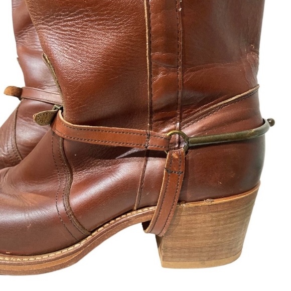 Equestrian Riding boots with spurs brown genuine leather size 10 - Picture 10 of 13